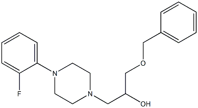 1-(benzyloxy)-3-[4-(2-fluorophenyl)-1-piperazinyl]-2-propanol,,结构式