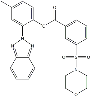 2-(2H-1,2,3-benzotriazol-2-yl)-4-methylphenyl 3-(4-morpholinylsulfonyl)benzoate 结构式