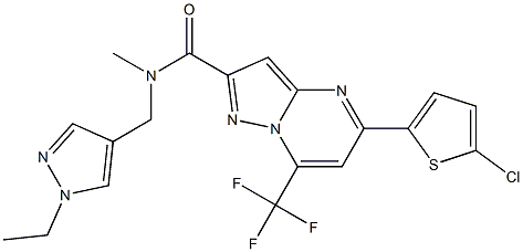  5-(5-chloro-2-thienyl)-N-[(1-ethyl-1H-pyrazol-4-yl)methyl]-N-methyl-7-(trifluoromethyl)pyrazolo[1,5-a]pyrimidine-2-carboxamide