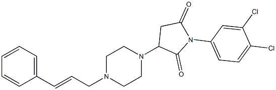 3-(4-cinnamyl-1-piperazinyl)-1-(3,4-dichlorophenyl)-2,5-pyrrolidinedione