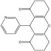 9-pyridin-3-yl-3,4,5,6,7,9-hexahydro-1H-xanthene-1,8(2H)-dione 结构式