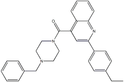 4-[(4-benzylpiperazin-1-yl)carbonyl]-2-(4-ethylphenyl)quinoline Structure