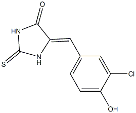 5-(3-chloro-4-hydroxybenzylidene)-2-thioxo-4-imidazolidinone,,结构式