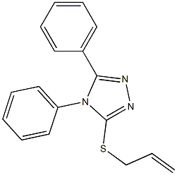 3-(allylsulfanyl)-4,5-diphenyl-4H-1,2,4-triazole,,结构式