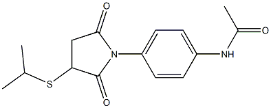 N-{4-[3-(isopropylsulfanyl)-2,5-dioxo-1-pyrrolidinyl]phenyl}acetamide 结构式