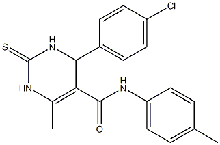 4-(4-chlorophenyl)-6-methyl-N-(4-methylphenyl)-2-thioxo-1,2,3,4-tetrahydro-5-pyrimidinecarboxamide