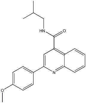 N-isobutyl-2-(4-methoxyphenyl)-4-quinolinecarboxamide 结构式
