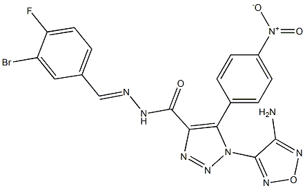 1-(4-amino-1,2,5-oxadiazol-3-yl)-N'-(3-bromo-4-fluorobenzylidene)-5-{4-nitrophenyl}-1H-1,2,3-triazole-4-carbohydrazide