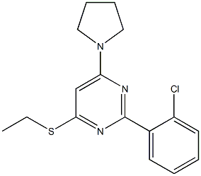 2-(2-chlorophenyl)-6-(1-pyrrolidinyl)-4-pyrimidinyl ethyl sulfide Structure