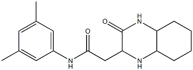 N-(3,5-dimethylphenyl)-2-(3-oxodecahydro-2-quinoxalinyl)acetamide 化学構造式