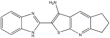 2-(1H-benzimidazol-2-yl)-6,7-dihydro-5H-cyclopenta[b]thieno[3,2-e]pyridin-3-ylamine Structure