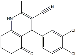 4-(3,4-dichlorophenyl)-2-methyl-5-oxo-1,4,5,6,7,8-hexahydro-3-quinolinecarbonitrile Structure