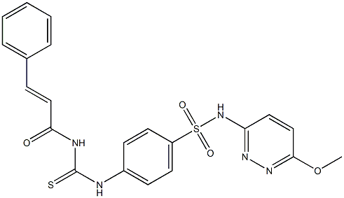 4-{[(cinnamoylamino)carbothioyl]amino}-N-(6-methoxy-3-pyridazinyl)benzenesulfonamide 结构式