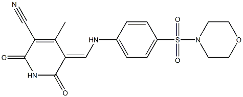 4-methyl-5-{[4-(4-morpholinylsulfonyl)anilino]methylene}-2,6-dioxo-1,2,5,6-tetrahydro-3-pyridinecarbonitrile