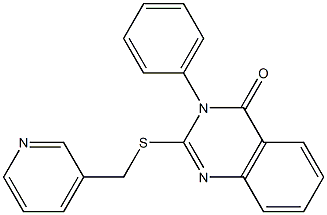 3-phenyl-2-[(3-pyridinylmethyl)sulfanyl]-4(3H)-quinazolinone,,结构式