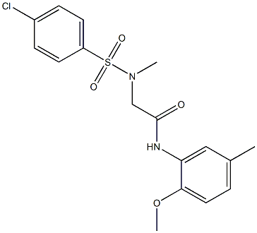  2-[[(4-chlorophenyl)sulfonyl](methyl)amino]-N-(2-methoxy-5-methylphenyl)acetamide