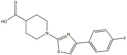 1-[4-(4-fluorophenyl)-1,3-thiazol-2-yl]-4-piperidinecarboxylic acid,,结构式