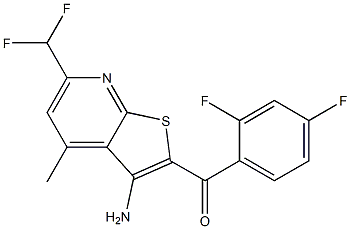 [3-amino-6-(difluoromethyl)-4-methylthieno[2,3-b]pyridin-2-yl](2,4-difluorophenyl)methanone Structure
