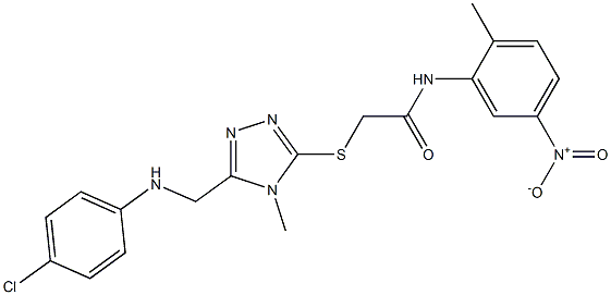  2-[(5-{[(4-chlorophenyl)amino]methyl}-4-methyl-4H-1,2,4-triazol-3-yl)sulfanyl]-N-{5-nitro-2-methylphenyl}acetamide