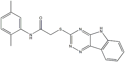 N-(2,5-dimethylphenyl)-2-(5H-[1,2,4]triazino[5,6-b]indol-3-ylsulfanyl)acetamide