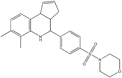 6,7-dimethyl-4-[4-(4-morpholinylsulfonyl)phenyl]-3a,4,5,9b-tetrahydro-3H-cyclopenta[c]quinoline 结构式