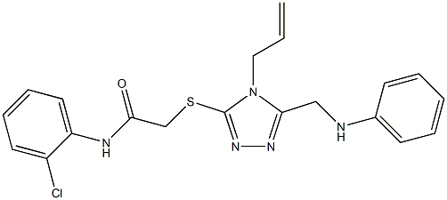 2-{[4-allyl-5-(anilinomethyl)-4H-1,2,4-triazol-3-yl]sulfanyl}-N-(2-chlorophenyl)acetamide Structure