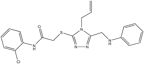 2-{[4-allyl-5-(anilinomethyl)-4H-1,2,4-triazol-3-yl]sulfanyl}-N-(2-chlorophenyl)acetamide Struktur