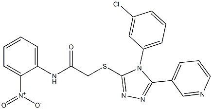 2-{[4-(3-chlorophenyl)-5-(3-pyridinyl)-4H-1,2,4-triazol-3-yl]sulfanyl}-N-{2-nitrophenyl}acetamide