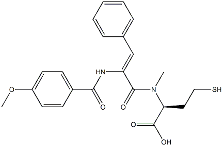 N-{2-[(4-methoxybenzoyl)amino]-3-phenylacryloyl}(methyl)homocysteine,,结构式