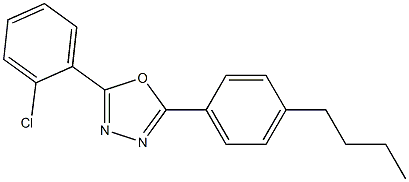 2-(4-butylphenyl)-5-(2-chlorophenyl)-1,3,4-oxadiazole Struktur