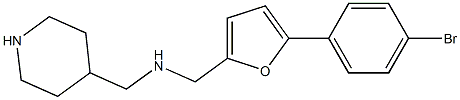 [5-(4-bromophenyl)-2-furyl]-N-(4-piperidinylmethyl)methanamine,,结构式