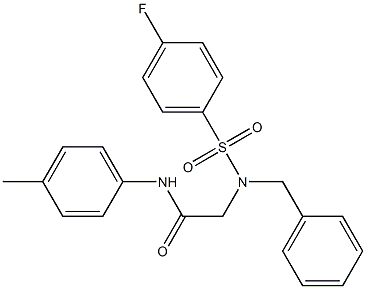 2-{benzyl[(4-fluorophenyl)sulfonyl]amino}-N-(4-methylphenyl)acetamide Structure