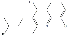 4-(8-chloro-2-methyl-4-sulfanyl-3-quinolinyl)-2-butanol Structure