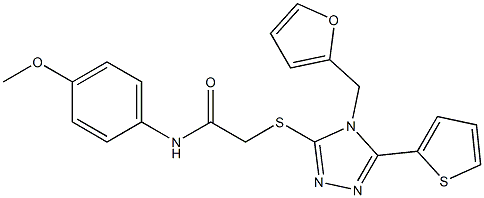 2-{[4-(2-furylmethyl)-5-(2-thienyl)-4H-1,2,4-triazol-3-yl]sulfanyl}-N-(4-methoxyphenyl)acetamide