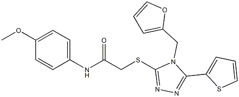  2-{[4-(2-furylmethyl)-5-(2-thienyl)-4H-1,2,4-triazol-3-yl]sulfanyl}-N-(4-methoxyphenyl)acetamide