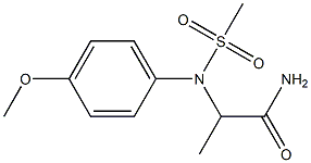 2-[4-methoxy(methylsulfonyl)anilino]propanamide,,结构式