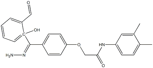 N-(3,4-dimethylphenyl)-2-{4-[2-(2-hydroxybenzoyl)carbohydrazonoyl]phenoxy}acetamide Structure