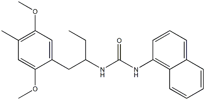 N-[1-(2,5-dimethoxy-4-methylbenzyl)propyl]-N'-(1-naphthyl)urea,,结构式