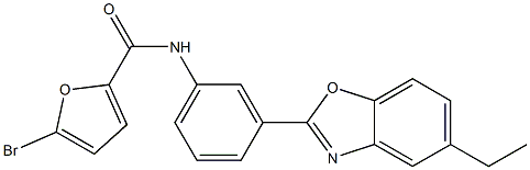 5-bromo-N-[3-(5-ethyl-1,3-benzoxazol-2-yl)phenyl]-2-furamide