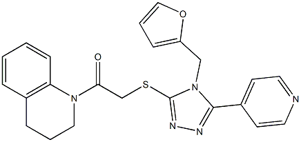 1-({[4-(furan-2-ylmethyl)-5-pyridin-4-yl-4H-1,2,4-triazol-3-yl]sulfanyl}acetyl)-1,2,3,4-tetrahydroquinoline