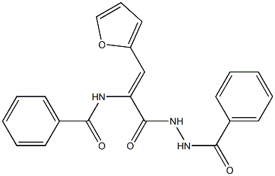 N-[1-[(2-benzoylhydrazino)carbonyl]-2-(2-furyl)vinyl]benzamide Struktur