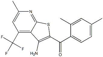 [3-amino-6-methyl-4-(trifluoromethyl)thieno[2,3-b]pyridin-2-yl](2,4-dimethylphenyl)methanone Structure