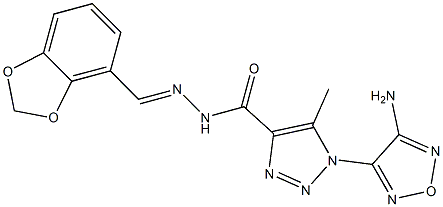 1-(4-amino-1,2,5-oxadiazol-3-yl)-N'-(1,3-benzodioxol-4-ylmethylene)-5-methyl-1H-1,2,3-triazole-4-carbohydrazide