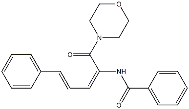 N-[1-(4-morpholinylcarbonyl)-4-phenyl-1,3-butadienyl]benzamide Struktur