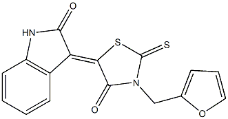  3-[3-(2-furylmethyl)-4-oxo-2-thioxo-1,3-thiazolidin-5-ylidene]-1,3-dihydro-2H-indol-2-one