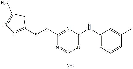N-(4-amino-6-{[(5-amino-1,3,4-thiadiazol-2-yl)thio]methyl}-1,3,5-triazin-2-yl)-N-(3-methylphenyl)amine