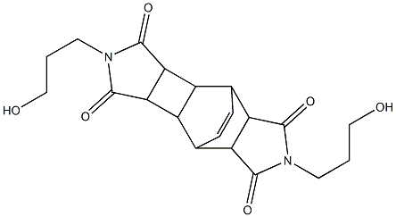 5,12-bis(3-hydroxypropyl)-5,12-diazapentacyclo[7.5.2.0~2,8~.0~3,7~.0~10,14~]hexadec-15-ene-4,6,11,13-tetrone Structure