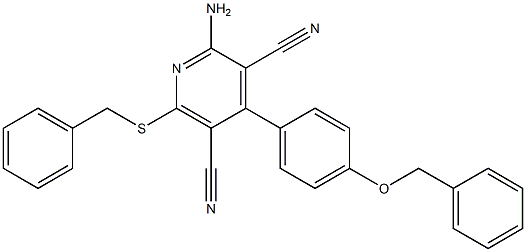 2-amino-4-[4-(benzyloxy)phenyl]-6-(benzylsulfanyl)-3,5-pyridinedicarbonitrile