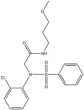  2-[2-chloro(phenylsulfonyl)anilino]-N-(3-methoxypropyl)acetamide