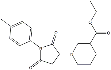 ethyl 1-[1-(4-methylphenyl)-2,5-dioxo-3-pyrrolidinyl]-3-piperidinecarboxylate